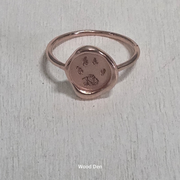 copper handmade cat paw ring size 7 NIB - Picture 3 of 6